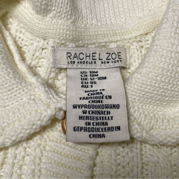 NWT Rachel Zoe Ivory Button Front Knit Cardigan Sweater Size 18 Months - Picture 6 of 11